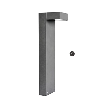 Lampu Bollard Hitam Persegi