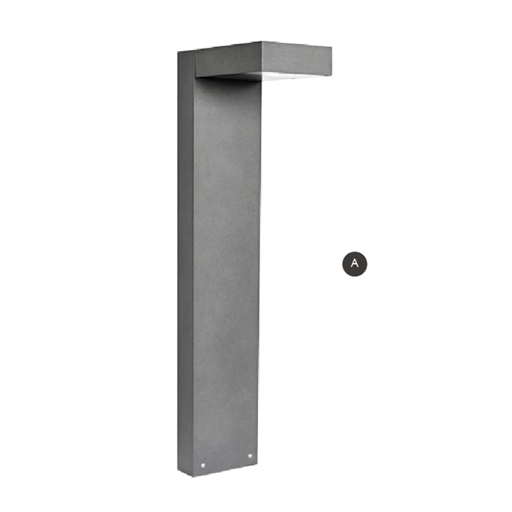 Lampu Bollard Hitam Persegi